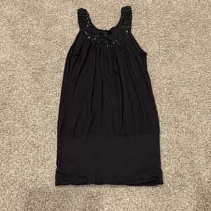 Forever 21 Dark Navy Embellished Tank Top